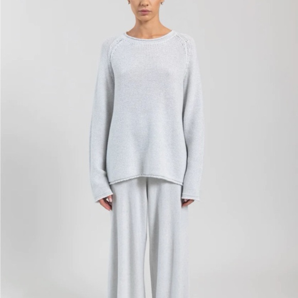 LESET Zoe Oversized Knit Sweater Top and Zoe Pants Set